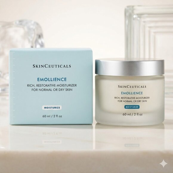 SkinCeuticals Emollience Moisturizer 2oz x2 Deep Hydration Face Cream Skincare. - Picture 3 of 7